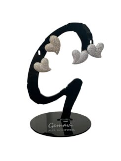 Orecchini a cuore zirconati