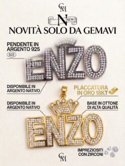 Ciondolo imperion zirconato personalizzabile